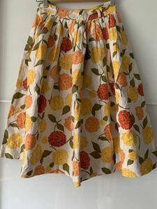 ★☆ USA USED ビンテージ スカート マリーゴールド柄 1940's 1950's vintage skirt OLD古着 ☆★