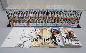 B0419-5Y/ Haikyu!! 1-45 шт весь + относящийся книга@ шоу setsu van Ⅰ.Ⅱ/ путеводитель /seishume кальмар n!!/ сборник оригинальных рисунков Vol.2.3 старый . весна один 