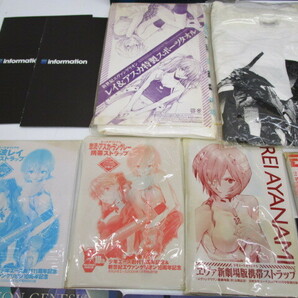 T0423-5H/ 未開封多数 エヴァンゲリオン グッズ まとめ 当時物 13周年記念 月刊少年エース Tシャツ ストラップ パンフ アスカ 綾波レイの画像3