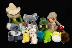 ^ soft toy 05 retro animal other together ^ koala / Australia /wani/ rabbit / antique / mascot / consumption tax 0 jpy 