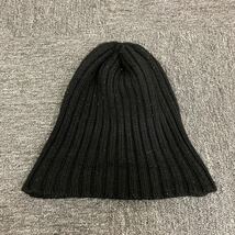 即決 MUJI 無印良品 ニット帽 ビーニー ブラック_画像3