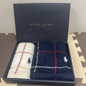 ● RALPH LAUREN ハンド・ウォッシュタオルセット 綿100％ タオルセット 未使用品 ●