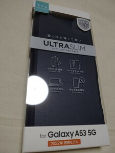ネイビー Galaxy A53 5G 手帳型ケース 新品 ultraslim
