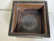 古い置炉　銅落し　年代物　レトロ　アンティーク　茶道具　b_画像6