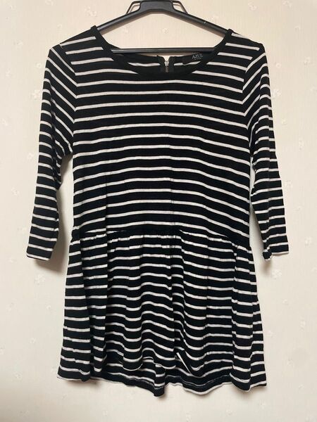 AZULbymoussy アズール ボーダートップス チュニック 七分袖
