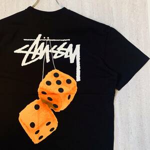 海外限定 Stussy ステューシー Tシャツ ブラック M ロゴ ダイス