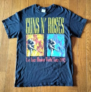  gun z* and * low zezGUNS N' ROSES 1992 year world Tour T-shirt M size high chi made GILDANgiru Dan van T hard rock 