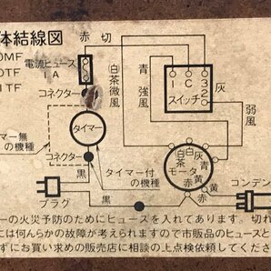 ★２７―０１８★扇風機 HITACHI/日立 B-30TF 動作OK 取付金具欠品 壁掛扇 3枚羽 ブルー アンティーク 昭和レトロ 空調機器[140]の画像7