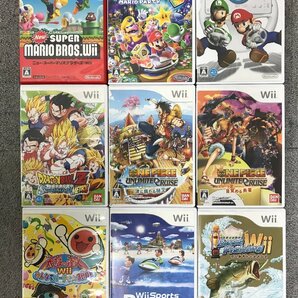 ★２８―０２４★ゲーム機セット 任天堂 Wii 本体一式 黒 初期化済 マリオ ワンピース 太鼓の達人 タタコン 等 ソフト付き 一部難有[100]の画像10