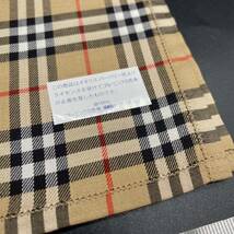 BURBERRY バーバリー ハンカチ　ブラウン 細かめチェック　ブラックホースマーク刺繍　no.39_画像3