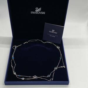 箱付き　SWAROVSKI スワロフスキー ネックレス 　ロング　シルバーカラー　ストーン　no.97