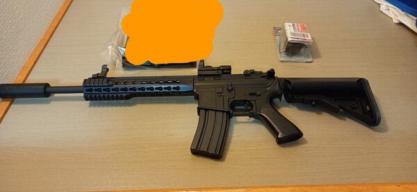 CYMA電動エアガン ドットサイト付けました!! SR16 Knight's ARMAMENT NAVY SEALs 付属品追加