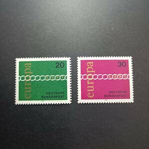 ★ 西ドイツ 未使用 切手 1971年 2種完 ★並以上かと思います。の画像1