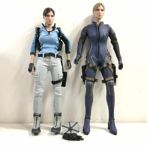 【まとめて2体】HotToys 1/6『バイオハザード5』ジル・バレンタイン バトルスーツ版 VGM13 + BSA4版 VGM11 / パーツ欠品 ホットトイズ ▲