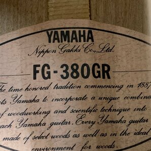 YAMAHA FG-380GR ヤマハ アコースティックギター 緑 グリーン系 アコギ ※引取り可 □の画像7