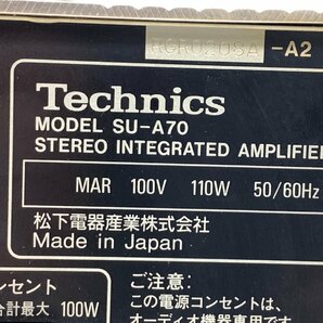 Technics SU-A70＜一部ボタン・ダイヤルに難あり＞※電源コード・リモコン欠品 テクニクス プリメインアンプ ※引取り可 □の画像7