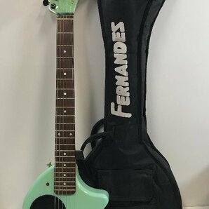 FERNANDES ZO-3 アンプ内蔵エレキギター 《音出し確認済み・ガリあり》 フェルナンデス 緑 ゾーサン ミニギター ※引き取り可 ◆の画像2