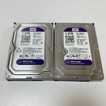 WD Purple 1.0TB 2台 まとめ売り SATA/64MB 3.5インチHDDハードディスク 正常　送料520円 WD製 ① ② セット_画像1