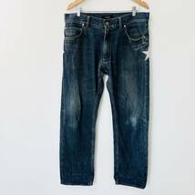 H7441ii TOMMY(トミー) XL ジーンズ デニムパンツ インディゴ デニム JEANS セルビッチ 赤耳 ブルー系 メンズ 刺繍_画像1