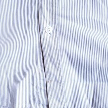 H7612AE 日本製 theory セオリー シャツ ホワイト×グレー サイズ38 (M位) メンズ ストライプ ボタンダウンシャツ 半袖シャツ コットン100%_画像10