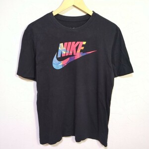 H7608AE NIKE ナイキ THE NIKE TEE Tシャツ ブラック レディース サイズL ロゴプリント スポーティー 半袖Tシャツ 黒 クルーネック