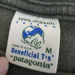 H7835FF patagonia パタゴニア サイズM 半袖 Tシャツ ロゴTシャツ ヴィンテージTシャツ カーキ グリーン系 メンズ アメリカ製 U.S.Aの画像8