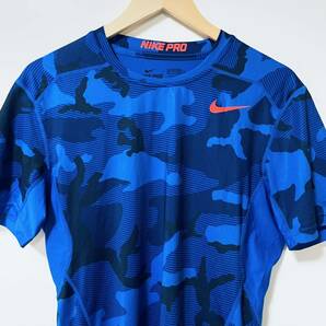 H7887gg NIKE PRO（ナイキプロ） サイズL 半袖Tシャツ 青 ブルー ネイビー メンズ スポーツウエア Dri-FIT （ドライフィット） 通気性の画像3