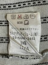 H7875gg LANVIN COLLECTIONランバン コレクション サイズ38（M位） 五分袖ニット ブラック系 レディース 綿100% 日本製 模様 カットソー _画像7