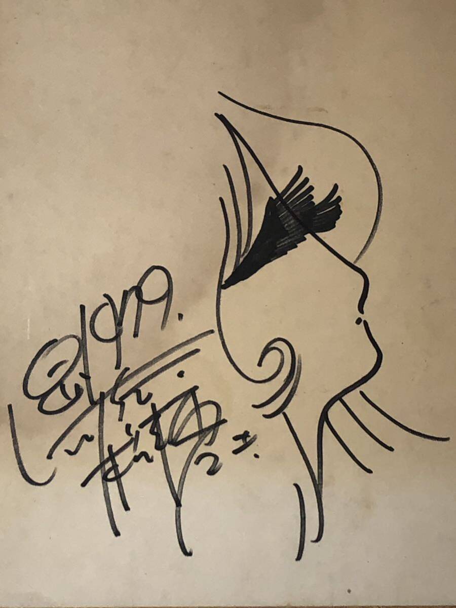 마츠모토 레이지 손으로 그린 일러스트 사인 색종이 은하철도 999 메텔 1979, 만화, 애니메이션 상품, 징후, 손으로 그린 그림