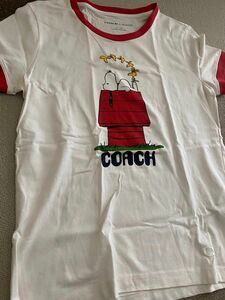 コーチ COACH×PEANUTS ピーナッツ コラボ 限定品 希少 美品 S 白 半袖Tシャツ Tシャツ 白T スヌーピー