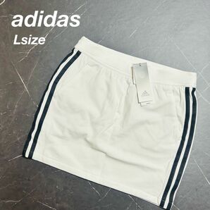 【新品】adidas アディダス　ゴルフスカート　レディースＬ白