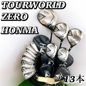 【豪華13本】ホンマ ツアーワールド ゼロ メンズ ゴルフクラブセット SR 初心者 男性 HONMA ドライバー アイアン