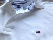 【既決USA】トミーヒルフィガー★TOMMY HILFIGER@完売胸元刺繍【Flag】ロゴ入半袖ポロシャツ【TH Men's Flag Logo Short Sleeve Polo】白@L_画像8