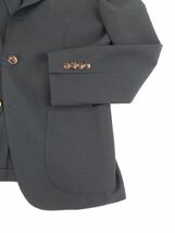 特価セール 定価6.9万 新品未使用品 テーラードジャケット 日本製 44L Sサイズ 夏物 黒 毛 シルク ウール 柄 高級紳士服 メンズスーツ510-1_画像7