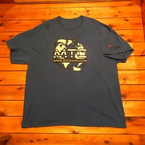 プリントTシャツ　Tシャツ MTC ブルー系　ビッグサイズ　アメリカ古着　USA古着