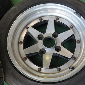 正規品★スプリンタートレノ カローラレビンレビン AE86 イニシャルD★ロンシャンホイール 15x7.0J +11 114.3 RE-01タイヤ195/50R15 の画像6