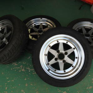 正規品★スプリンタートレノ カローラレビンレビン AE86 イニシャルD★ロンシャンホイール 15x7.0J +11 114.3 RE-01タイヤ195/50R15 の画像1