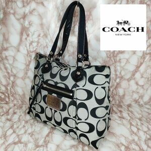 COACH　 コーチ　 シグネチャー　 トートバッグ　　肩掛け　ショルダーバック