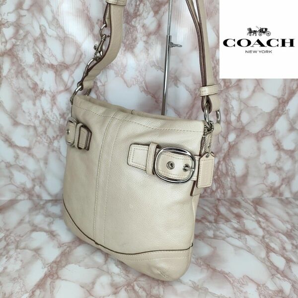 COACH　 コーチ　 レザー　 ショルダーバッグ　2WAY 肩掛け　斜め掛け