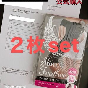 確実正規品 Slim Feather スリムフェザー 二の腕着圧 Lsize 2枚set