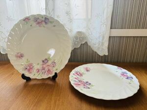 【美品】Noritake ノリタケ Studio Collection スタジオコレクション プレート 中皿 約20.8cm 2枚セット ペア