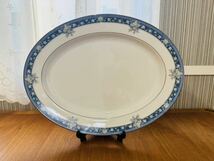 【未使用】Noritake Legendary KINGSCLERE 4014 ノリタケ レジェンダリー オーバルプレート 楕円皿 小花柄 約34.7cm_画像1