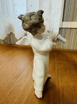 【美品】LLADRO リヤドロ 4540 笛を吹く天使 陶器人形 置物 フィギュリン _画像4