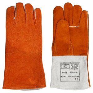 [ new goods immediate payment ] heat-resisting cow leather glove thick 300g.. fire outdoor gloves wood stove camp BBQ firewood barbecue enduring fire army hand leather . fire welding M