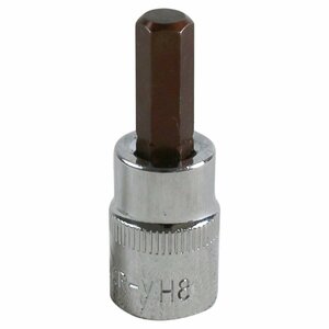 [新品即納][8mm] 3/8 9.5mm 角型 全長50mm ヘックスビット ヘキサゴン ソケット 差し込み角 3/8sq 6角 ラチェット レンチ インパクト