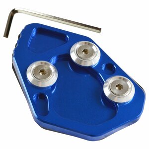 [ new goods immediate payment ] kick stand side stand stand plate end pad aluminium shaving (formation process during milling) K1200S K1300S blue / blue exterior parts 