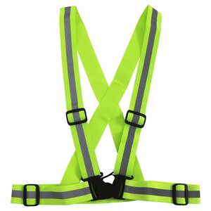 [ new goods immediate payment ] safety the best reflection the best safety choki crime prevention traffic guidance free size woman / man size adjustment possible night road. safety measures fluorescence green green 