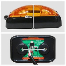 左右 2個 セット 汎用 LED サイド マーカー ランプ アンバー 12V/24V オレンジ 車幅灯 マーカー 路肩灯 大型 トラック_画像3