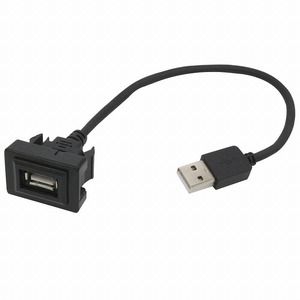 トヨタAタイプ ヴァンガード GSA/ACA33/38W H19.8～H25.11 USB接続通信パネル USB1ポート 埋め込み 増設USBケーブル 2.1A 12V