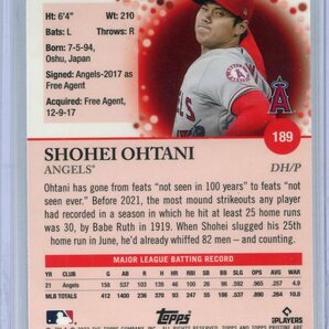 2022 Topps Pristine 189 Shohei Ohtani ベース カード 大谷翔平の画像2